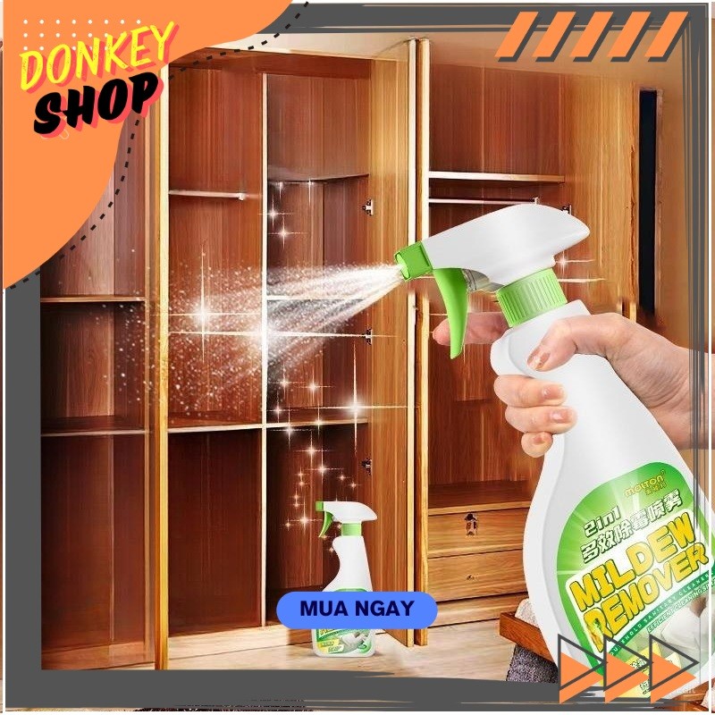 (Molton) Dung Dịch Tẩy Nấm Mốc Siêu Sạch Đồ Gỗ, Đồ Nội Thất, Tủ Quần Áo Cao Cấp 500ml DONKEY99