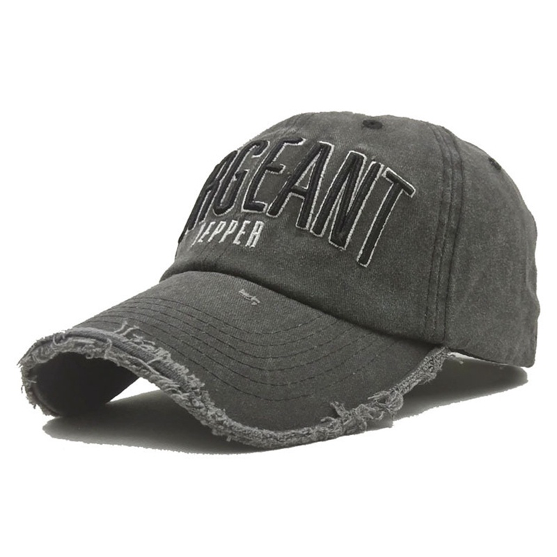 Hunyde Mũ Lưỡi Trai Thêu Chữ Phong Cách vintage