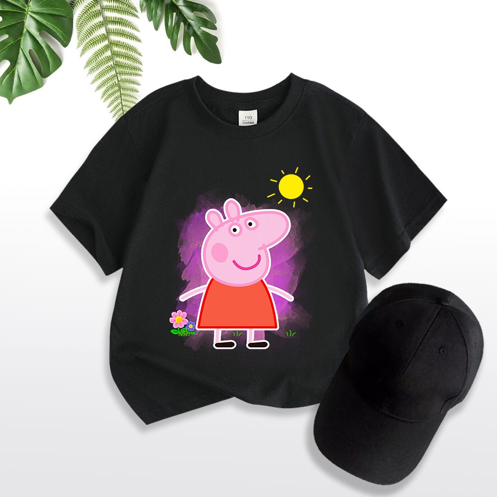 Áo thun trẻ em HEO PEPPA 2, áo thun cho bé, có big size và size người lớn, 4 màu, Anam Store