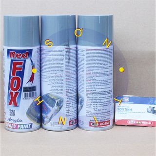 Sơn xịt red fox thái lan màu lót xám primer grey 266 - 1 chai