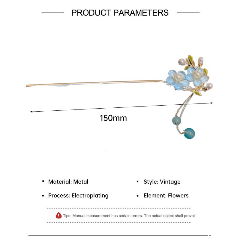 🎀 yakult 🎀Trâm Cài Tóc Tua Rua Đính Hoa Ngọc Trai Cao Cấp Phong Cách Trung Hoa Thanh Lịch Cao Cấp