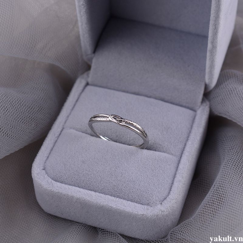 🎀 yakult 🎀Nhẫn Bạc 925 Hình Học Xoắn Thanh Lịch Thời Trang Cho Nữ