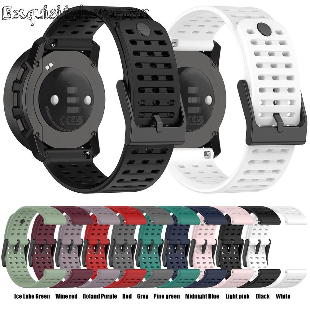 Thông Minh Dây Đeo Thay Thế Chất Liệu Silicon Màu Trơn Cho suunto Dọc / suunto9 peak pro