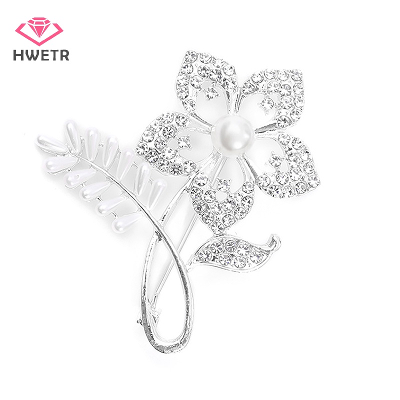 Ghim Cài Áo Hình Hoa Đính Ngọc Trai Nhân Tạo Thời Trang Mới
