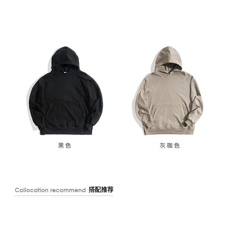 Áo hoodie Trơn Dáng Rộng plus size m-8xl Phong Cách Hàn Quốc Cho Nam Giới