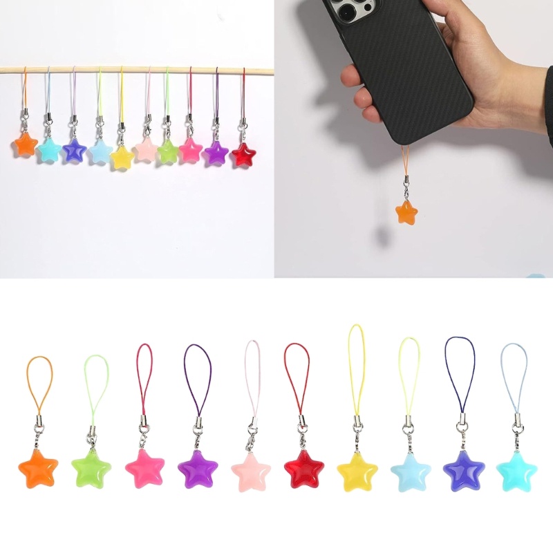 Hạt Pha Lê Hình Ngôi Sao Tua Rua Dùng Làm Trang Sức / Móc Khóa / Vòng Tay