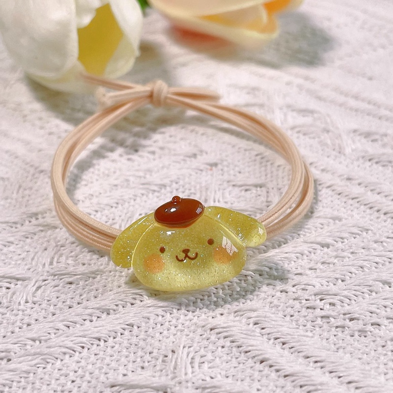 Sanrio Dây Buộc Tóc Cao Su Trong Suốt In Họa Tiết Hoạt Hình melody Cún Comha Đáng Yêu