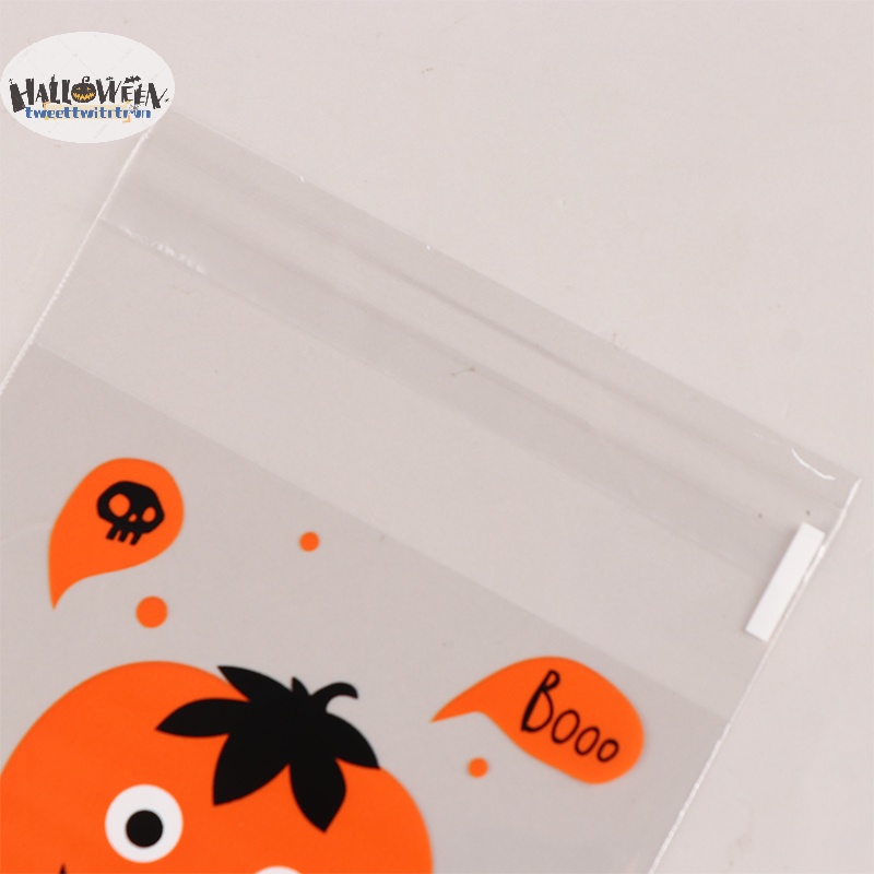 Tri Set 100 Túi Nhựa Đựng Kẹo / Bánh Quy Trang Trí halloween