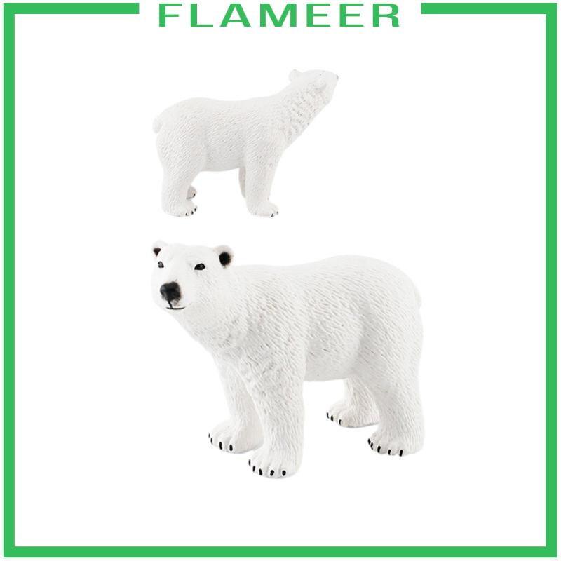 Bộ 7 Mô Hình Động Vật Bắc Cực Kèm Gấu Bắc Cực Thỏ igloo Thú Nhồi Bông Mùa Đông Thủ Công Trang Trí Nhà Cửa