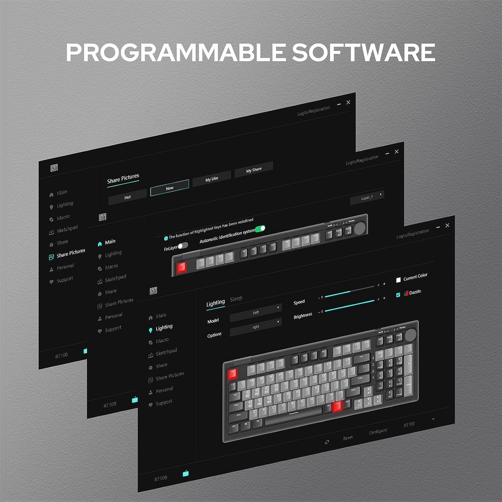 Bàn Phím Cơ Không Dây Epoxy rt100