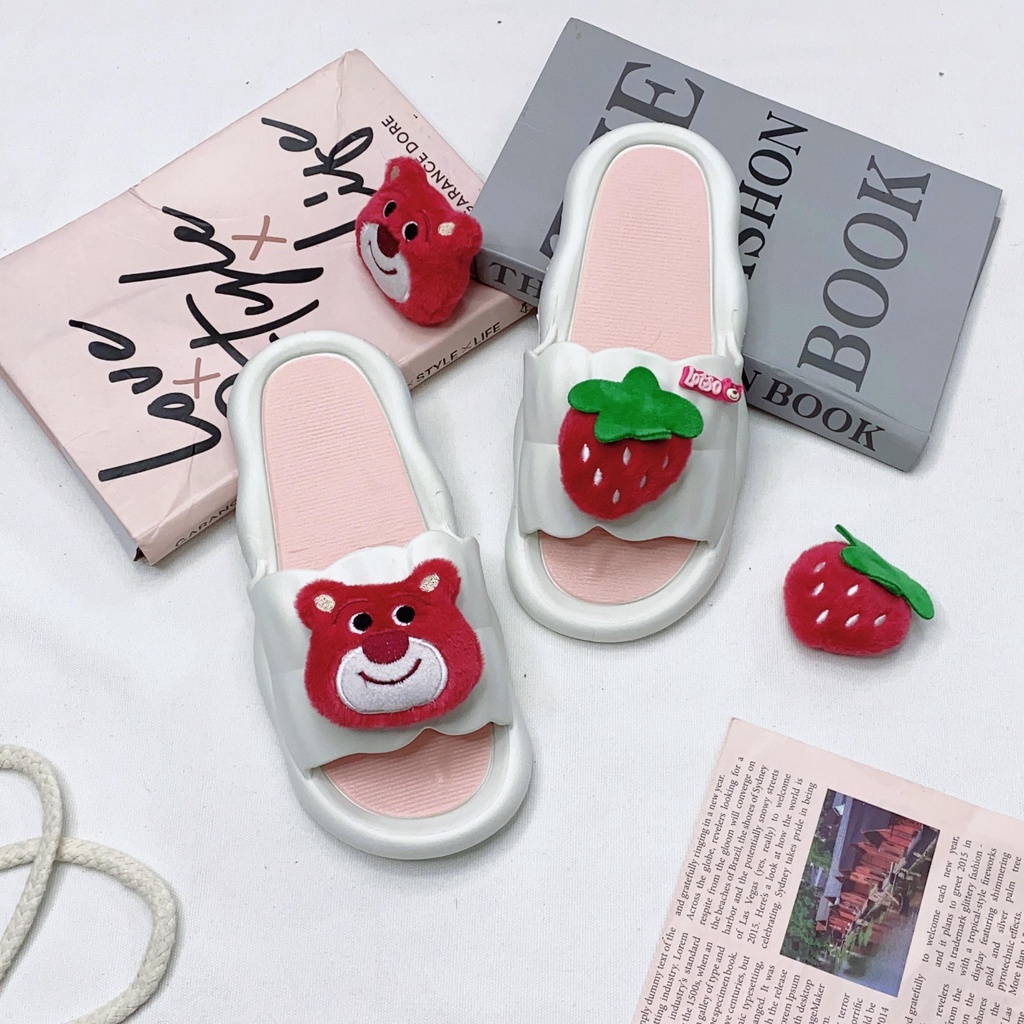 JY390-B1  Dép Nữ Mới Đế Dày Chống Trơn Trượt Mùa Hè Phối Kèm Hoạ Tiết Hoạt Hình, êm chân