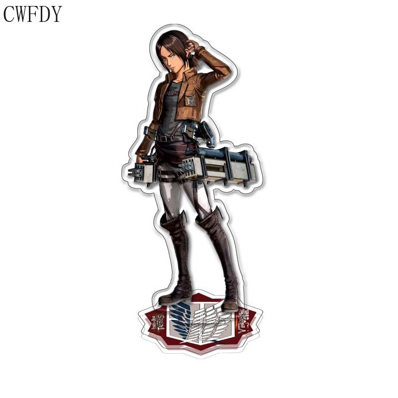 Mô hình Standee Anime Attack on Titan Acrylic Stand Eren Yerger Reiner Braun Figurines decor góc học tập để bàn 15cm