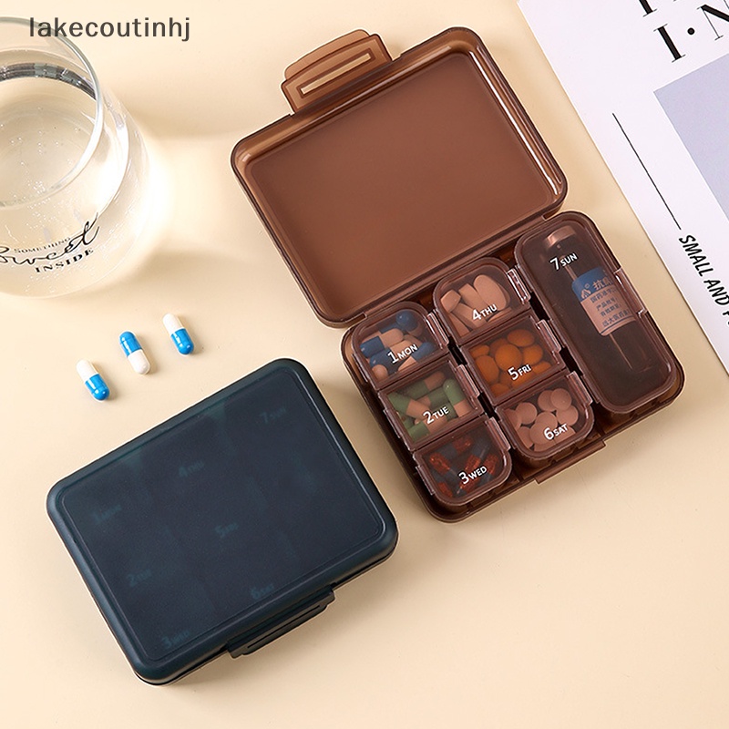 Hộp Đựng Thuốc 7 Ngăn Bằng Nhựa Sức Chứa Lớn 7 Ngày Tiện Dụng Khi Đi Du Lịch
