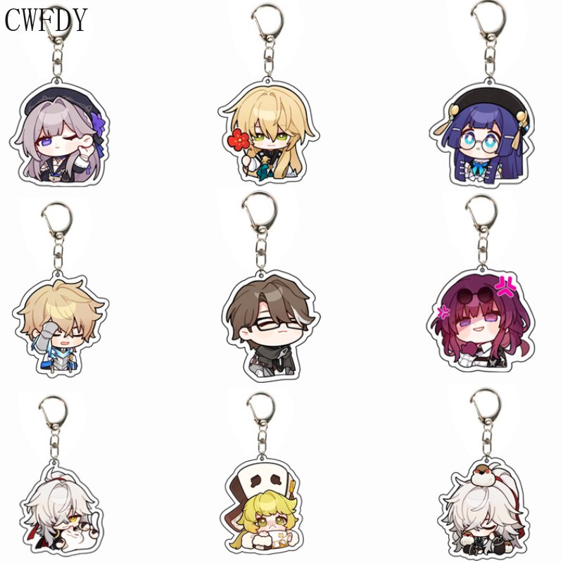 Móc khóa New Anime Honkai Star Rail Pamu Keychain Figure Marth 7th Danheng Himeko Cosplay Acrylic