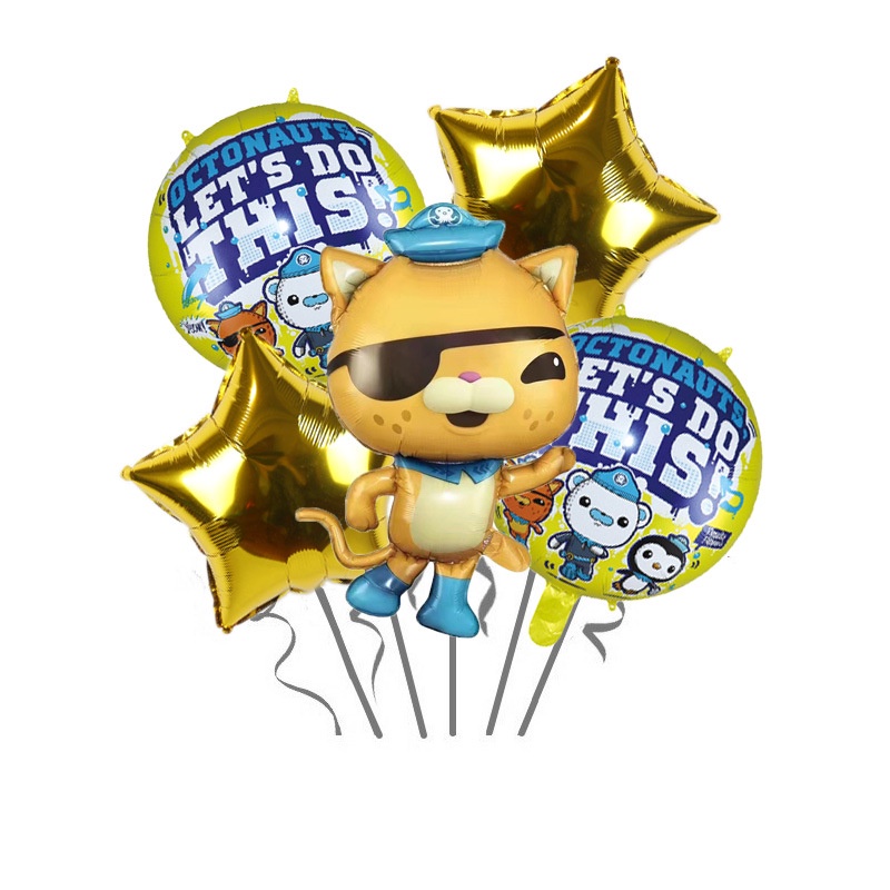 Hoạt Hình Bộ Bong Bóng Lá Nhôm Hình Tàu Ngầm / Động Vật Trang Trí Tiệc Sinh Nhật Cho Bé