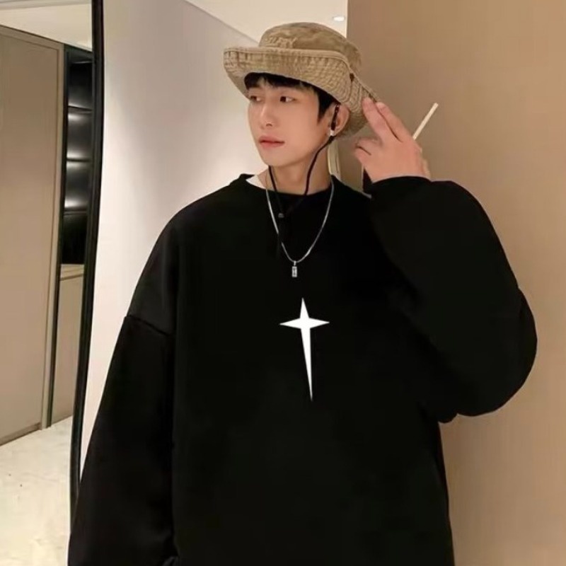 Áo Hoodie Không Tay Cổ Tròn Phong Cách Đường Phố Cho Nam 350g