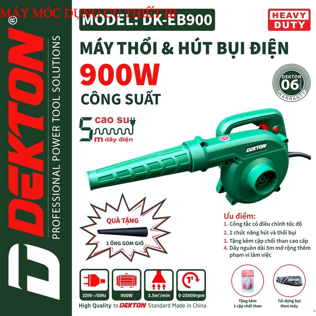 Máy thổi bụi và hút bụi DEKTON  DK-EB900 MẪU MỚI 2023 900W máy móc dụng cụ