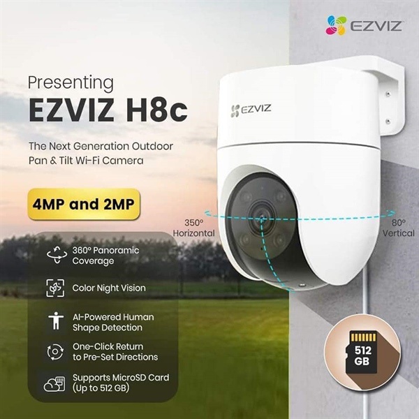 Bán camera IP Wifi quay quét thông minh EZVIZ H8C pro 3mp h8c pro 5mp