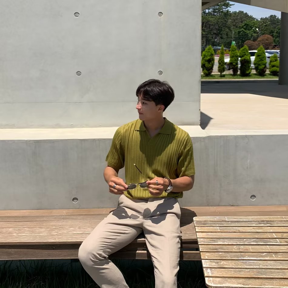 Áo Thun polo Dệt Kim Tay Ngắn Màu Trơn Thời Trang Mùa Hè Phong Cách Nhật Bản Cho Nam