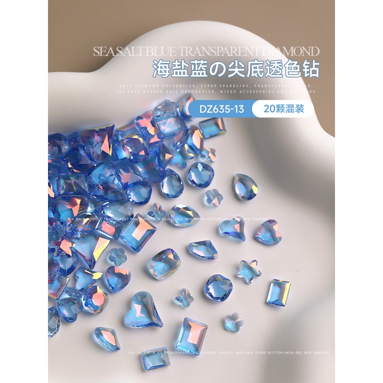 Bán Sỉ Hạt Pha Lê Kim Cương Pha Lê Trong Suốt Hình Bướm / Phô Mai / Trái Tim Pha Lê Lấp Lánh