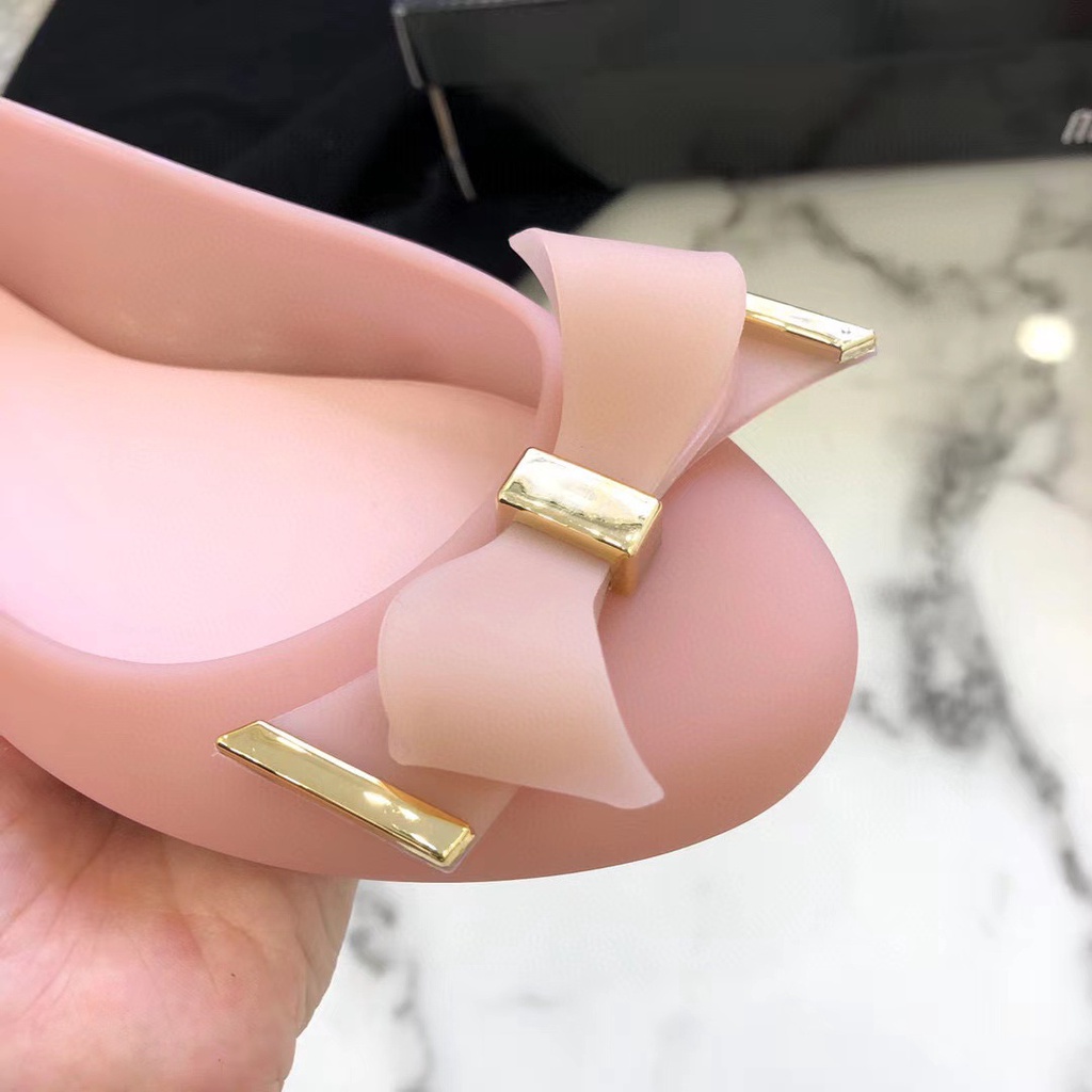 Giày Sandal Nhựa Thắt Nơ Phong Cách melissa Mới 2021 Cho Nữ Đi Biển