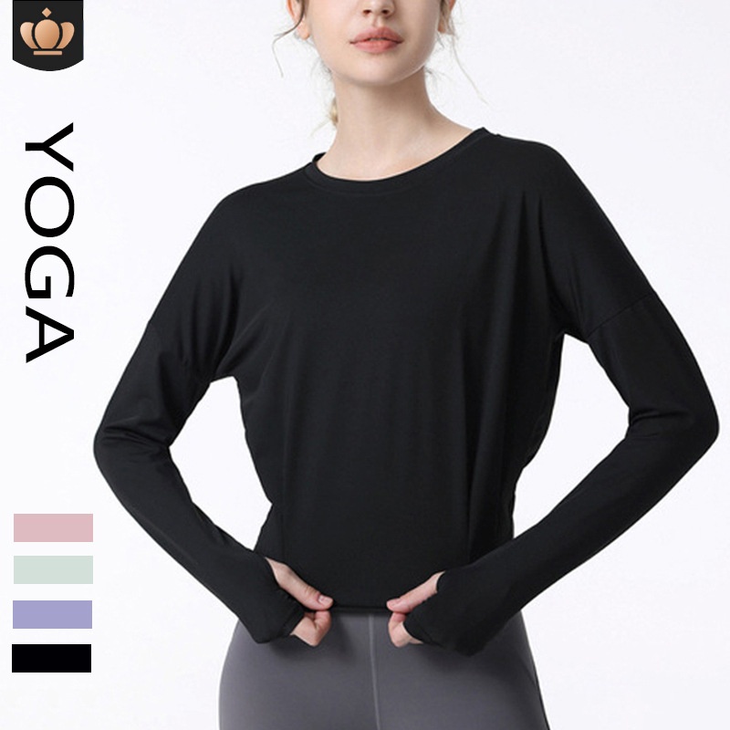 Aloyoga Áo Thun Thể Thao Dài Tay Dáng Rộng Dễ Phối Đồ Cho Nữ