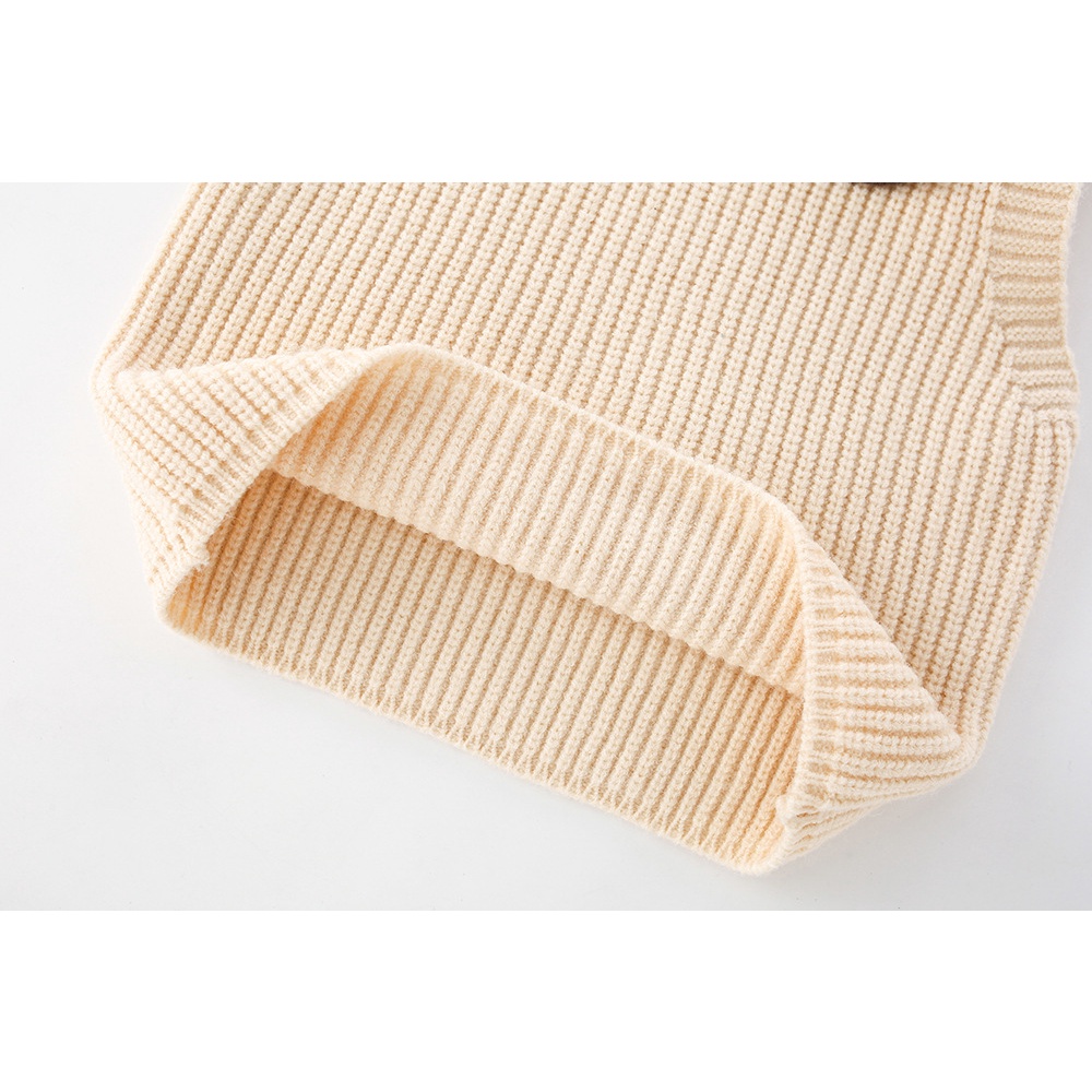 Áo Khoác Len Không Tay In Họa Tiết Dâu Tây Dễ Thương Thời Trang Xuân Thu Cho Bé Gái size 73-110