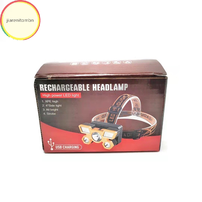 Jiarenitombn Đèn Pin Đội Đầu Câu Cá / Cắm Trại / Leo Núi Có Thể Sạc Lại vn