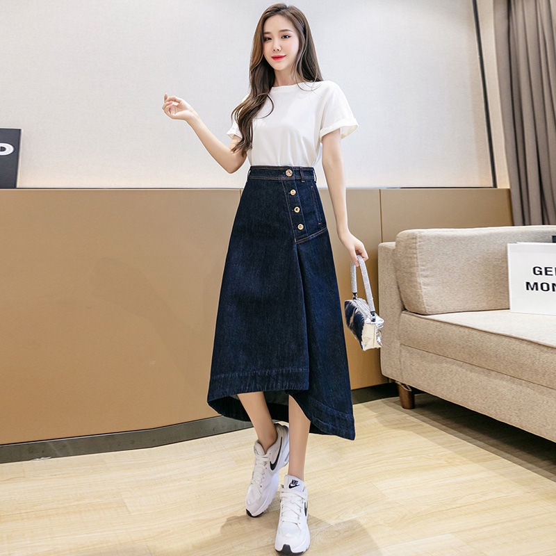 Chân váy jean Chữ a Thời Trang Mùa Hè Hàn Quốc 2023 Cho Nữ