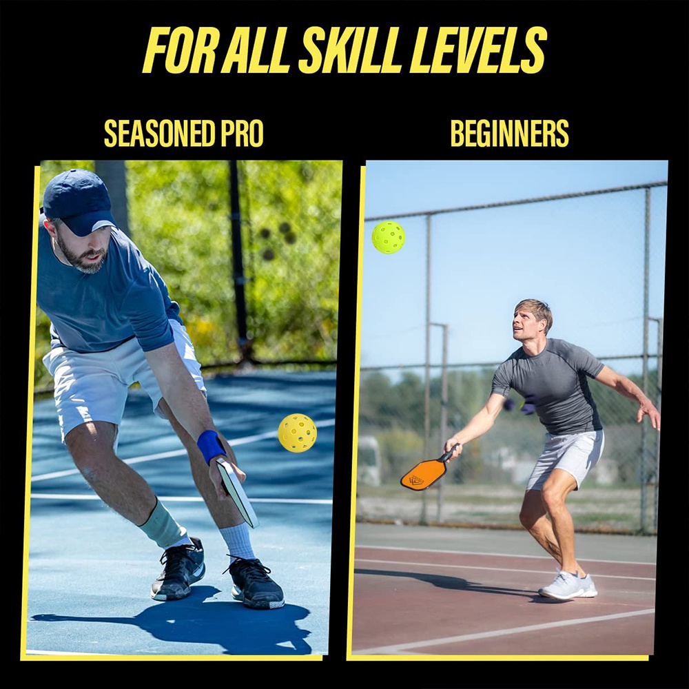 Bóng pickleball 3 Màu 40 Lỗ 74mm Luyện Tập Trong Nhà / Ngoài Trời Cho Người Lớn