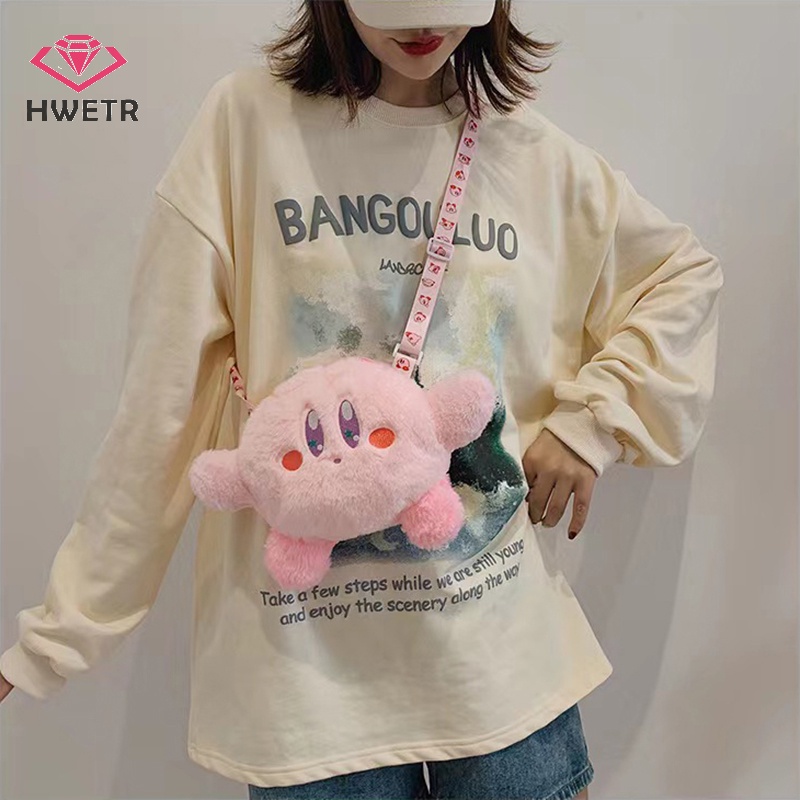 Túi Đeo Chéo Hình Ngôi Sao kirby Nhồi Bông Đáng Yêu Đựng Điện Thoại / Tiền Xu Cho Nữ Mới