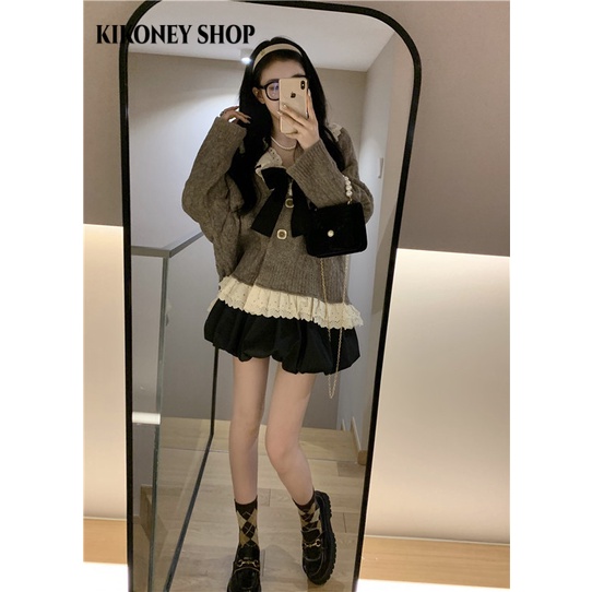KIKONEY SHOP Áo Len áo khoác cardigan Trendy Cute Hàn Phong Fashion WMY2390NYW37Z230914