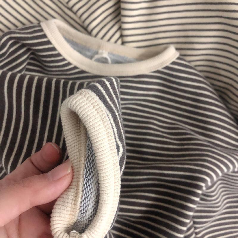 Áo Thun Kẻ Sọc Dáng Rộng Thời Trang Hàn Quốc Mới 2023 Cho Bé