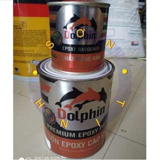 Sơn sắt mạ kẽm Epoxy Dolphin 2k (2 thành phần) 1kg