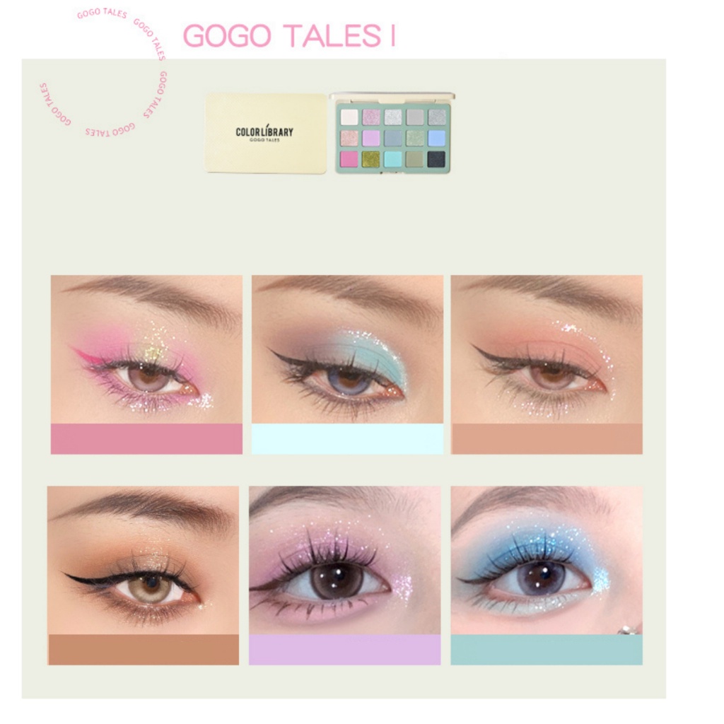 Bảng phấn mắt Gogo tales 15 màu nhũ mắt nội địa trung nhiều màu chính hãng GT522 .