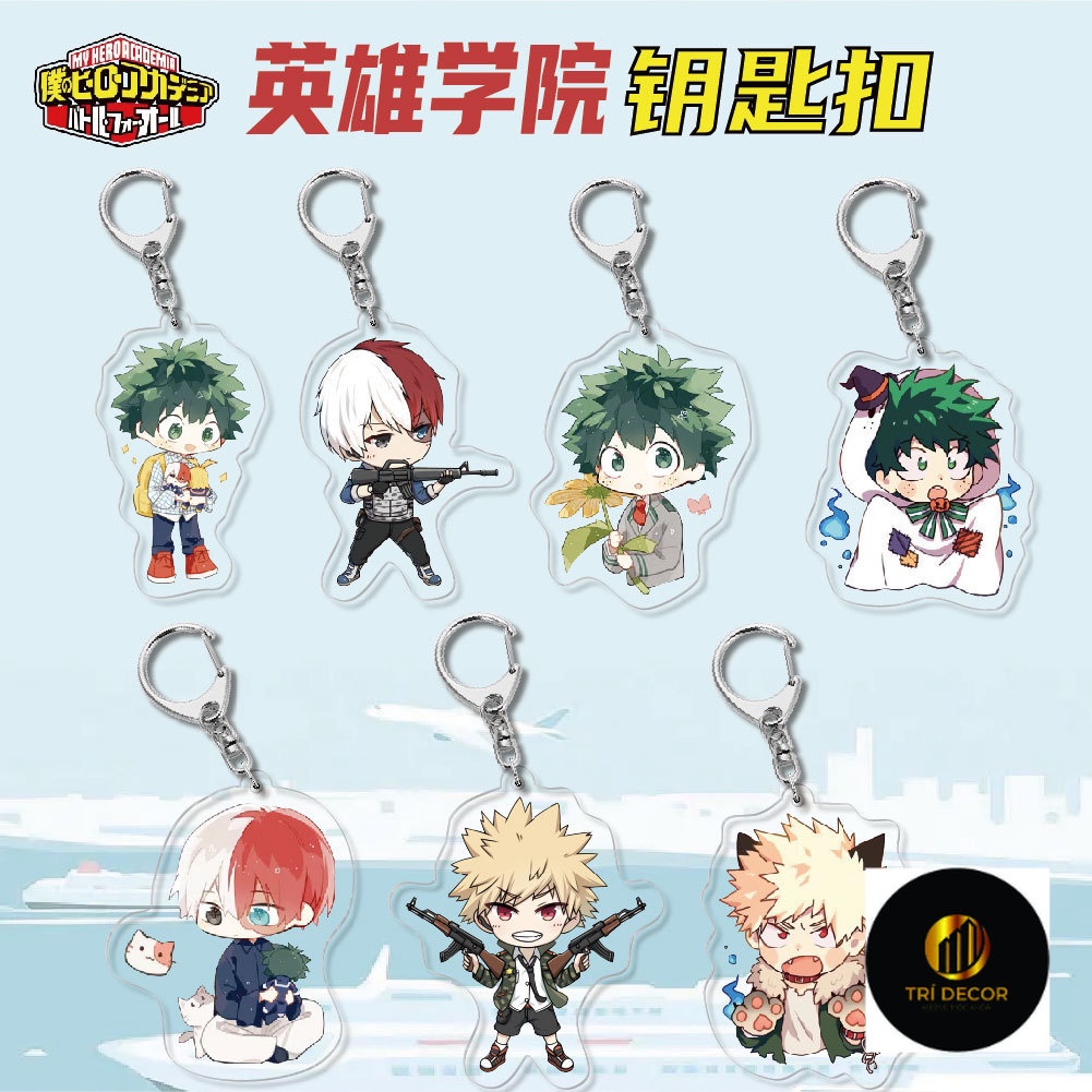 Hoạt hình ngoại vi acrylic móc khóa My Hero Academia 2 Midoriya Izuku khuôn viên trường sáng tạo trang sức món quà nhỏ