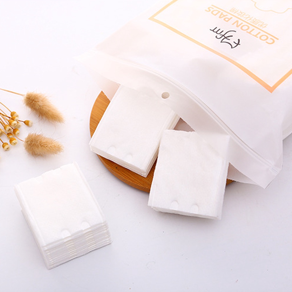 Bông tẩy trang 222 miếng lameila cotton pads 3 lớp sợi tự nhiên mềm mịn thấm hút tốt nội địa trung chính hãng Babi1