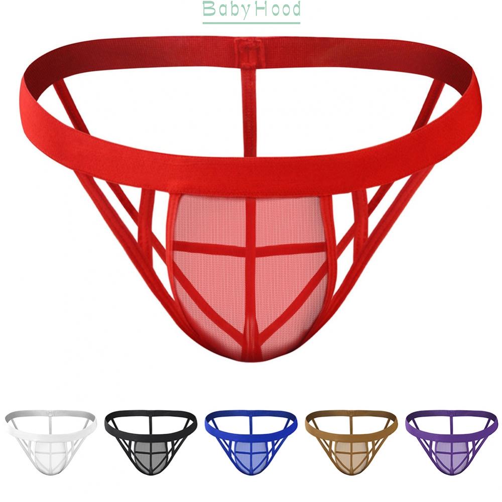 Sexy Mens Lingerie Mesh See Through Jockstrap Underwear G-string Thong Briefs#BBHOOD