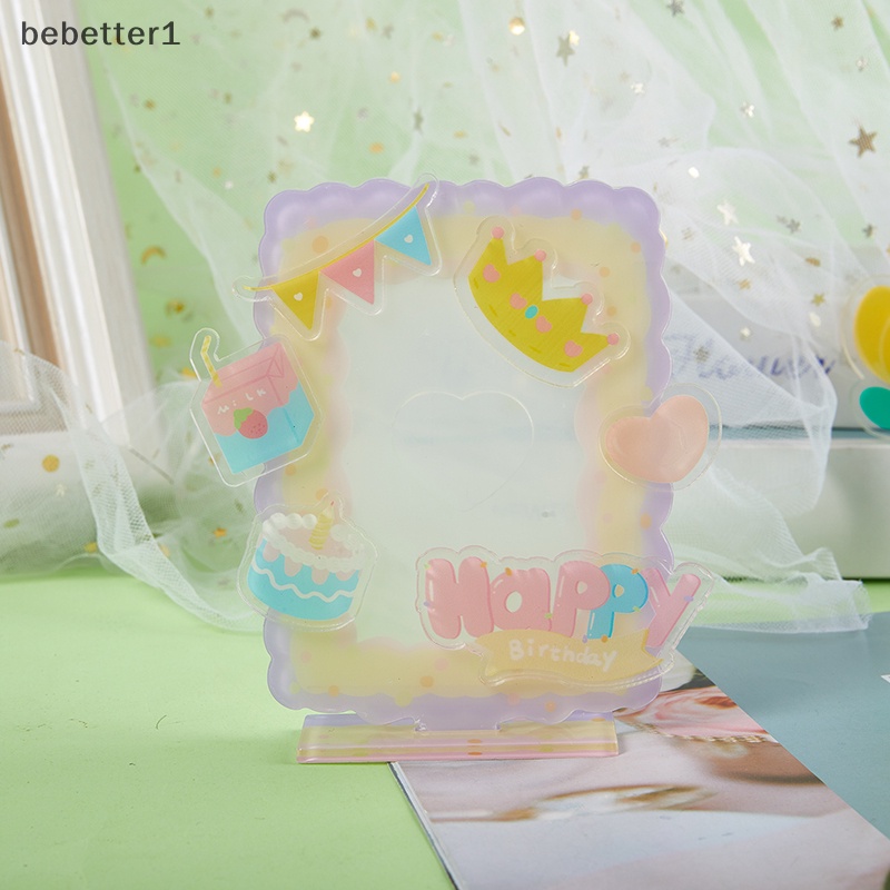 Bebetter1 ins style 3 inch Giá Đỡ Thẻ idol Trưng Bày Ảnh Họa Tiết Ngôi Sao Đáng Yêu