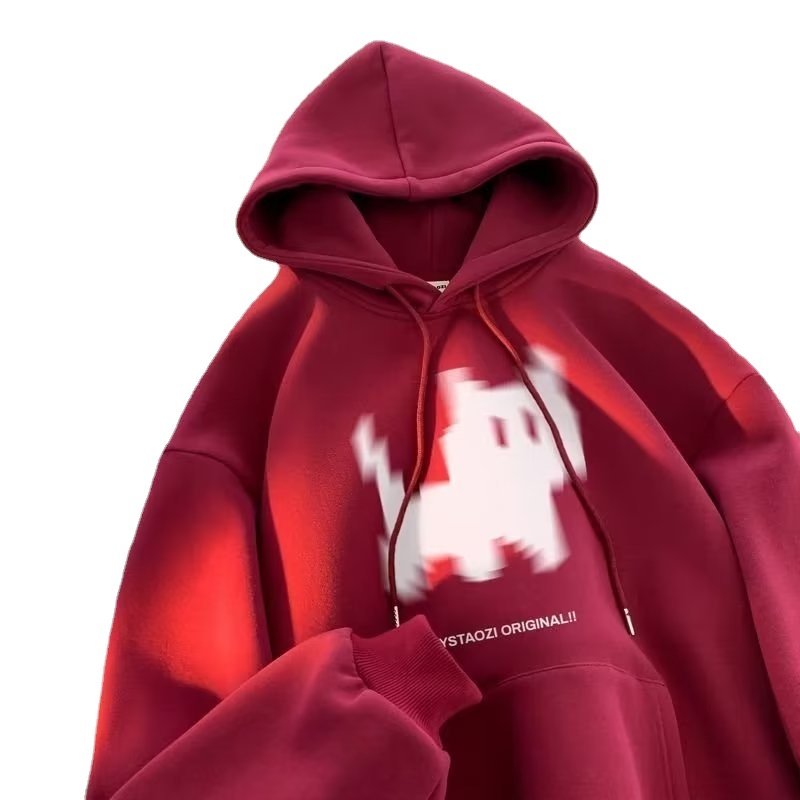 Áo hoodie In Họa Tiết Hoạt Hình Phong Cách hip hop Đường Phố Hàn Quốc Thời Trang Mùa Đông Dành Cho Nam m-8xl