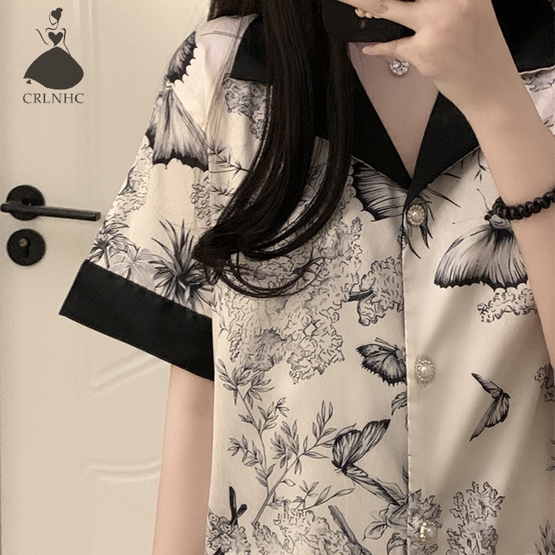 Crlnhc Bộ Đồ Ngủ pajamas Mặc Ở Nhà Cổ Chữ v Gợi Cảm Mùa Hè vn