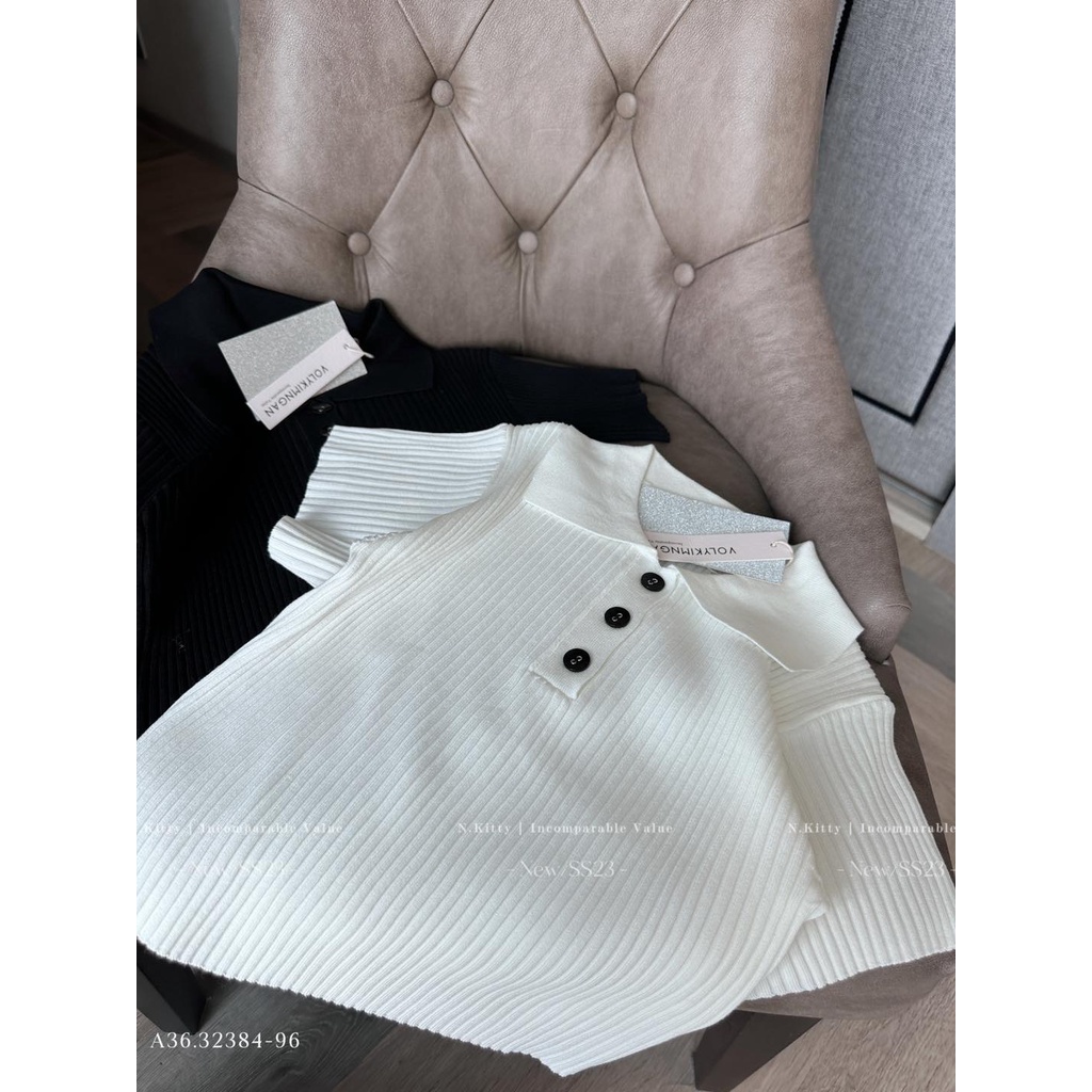 Áo montegi gân polo trơn 90#61407