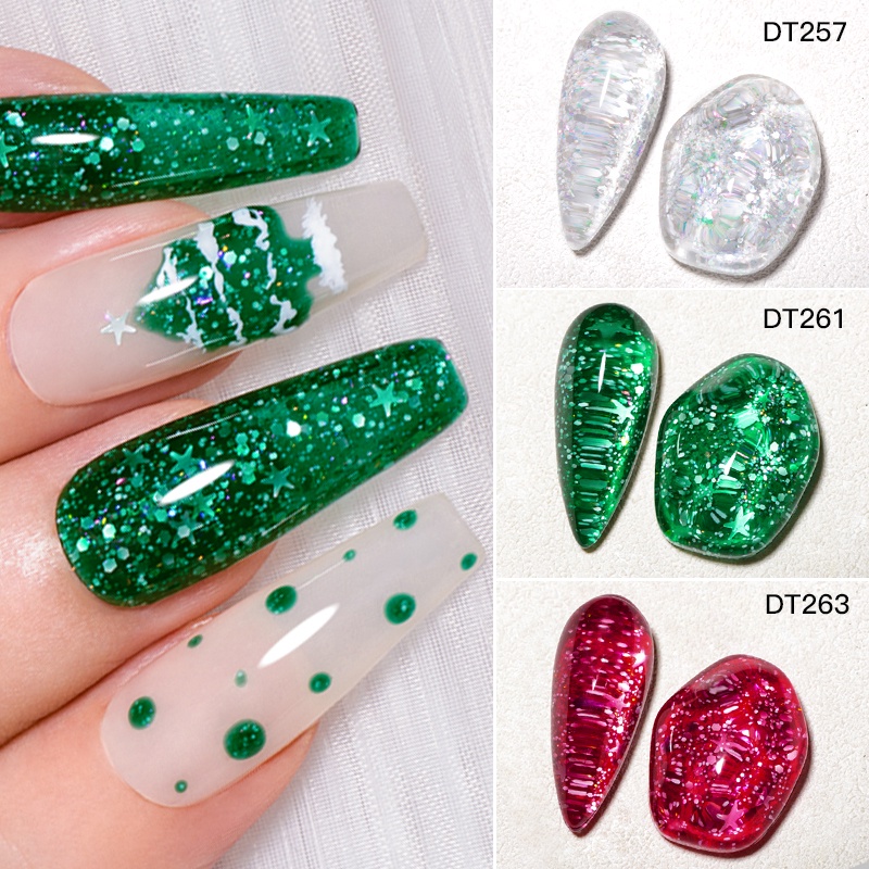 Sơn Móng Tay Gel MEET ACROSS Chủ Đề Giáng Sinh Màu Sắc Lấp Lánh Bán Vĩnh Cửu Để Làm Móng 7ml