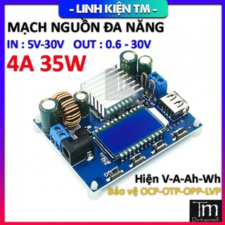 Mạch Nguồn Tăng Hạ Áp 5-30V 4A Nhiều Chức Năng