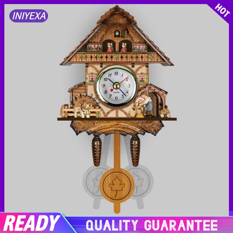 Cuckoo Đồng Hồ Treo Tường Bằng Gỗ Thiết Kế Sáng Tạo Trang Trí Phòng Khách /