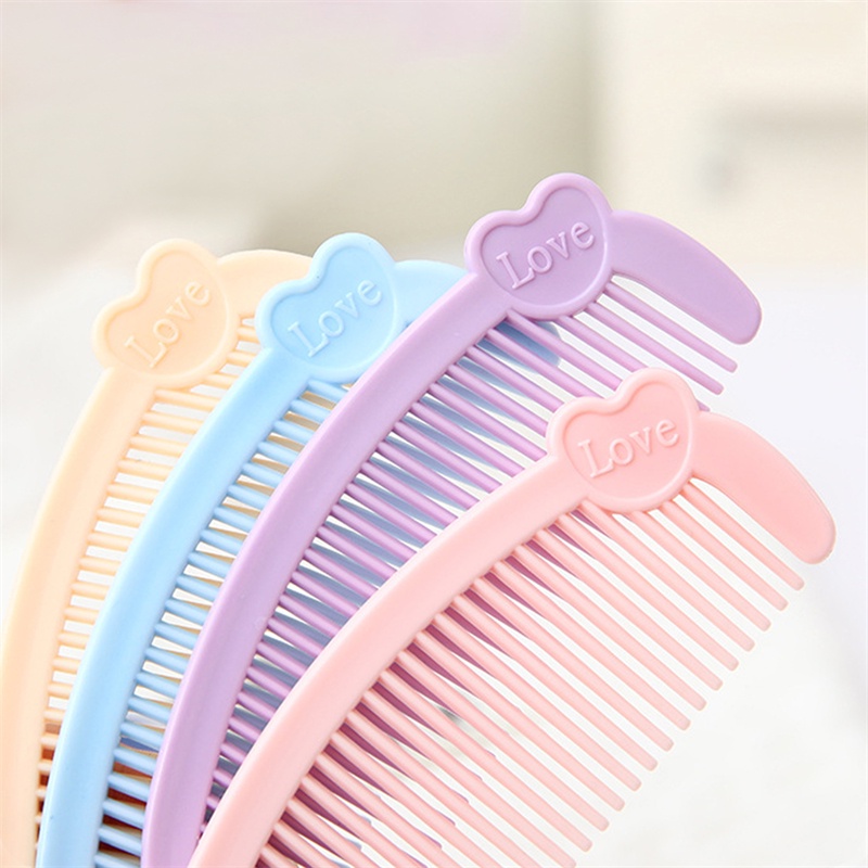 Hoạt Hình Lược Chải Tóc mini Cầm Tay Hình Trái Tim Dễ Thương Cho Học Sinh