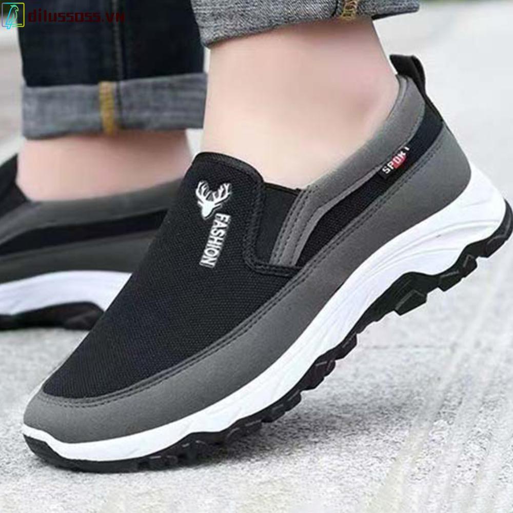 Giày Thể Thao Phối Lưới Thoáng Khí Thoải Mái Cho Nam Chạy Bộ Và Chạy Bộ