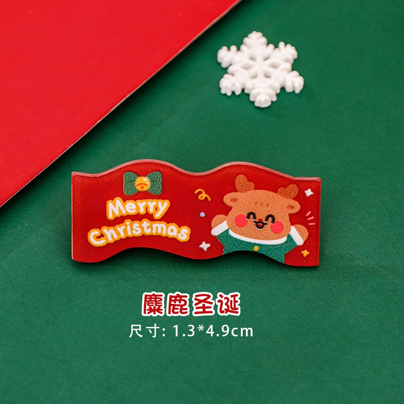 Giáng sinh trang trí kẹp tóc trẻ em Giáng sinh quà tặng nhỏ hoạt hình kẹp acrylic tóc mái kẹp tóc