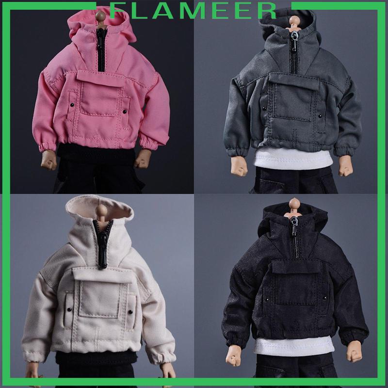 Thời Trang Áo Hoodie Tay Dài Có Khóa Kéo Tỉ Lệ 1: 12 Cho Mô Hình Người Lính 6 "