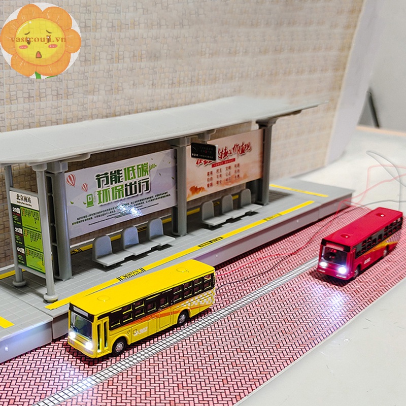 Vastji Mô Hình Xe Buýt Mini Bằng Hợp Kim Có Đèn led 12v Tỉ Lệ 1: 150 vn